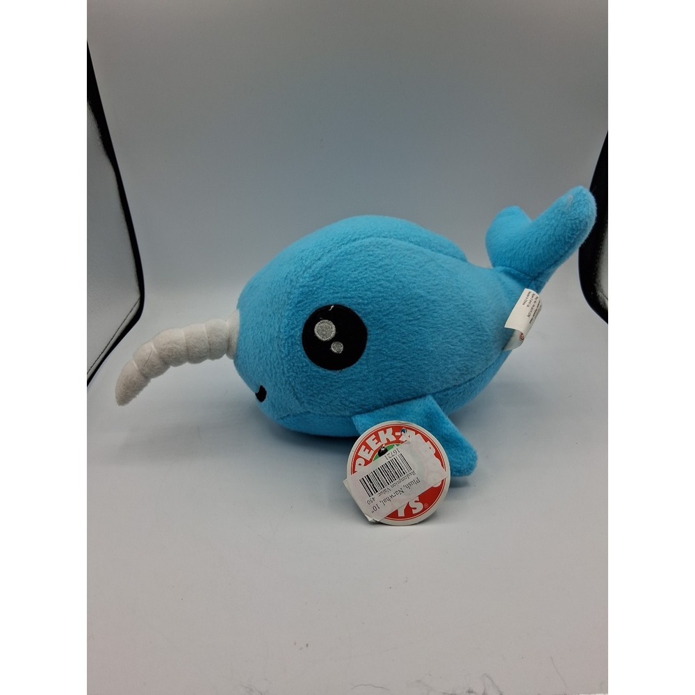 Peek A Boo Toys Turquoise Blue Narwhal Plush Stuffed Animal Whale Dave & Busters
